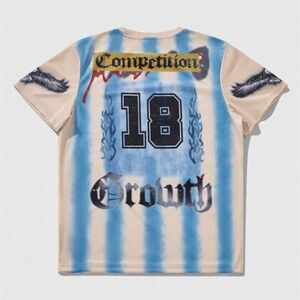 Kids Graphic Tee - Blue and Beige  
Hii I only do Apple Pay